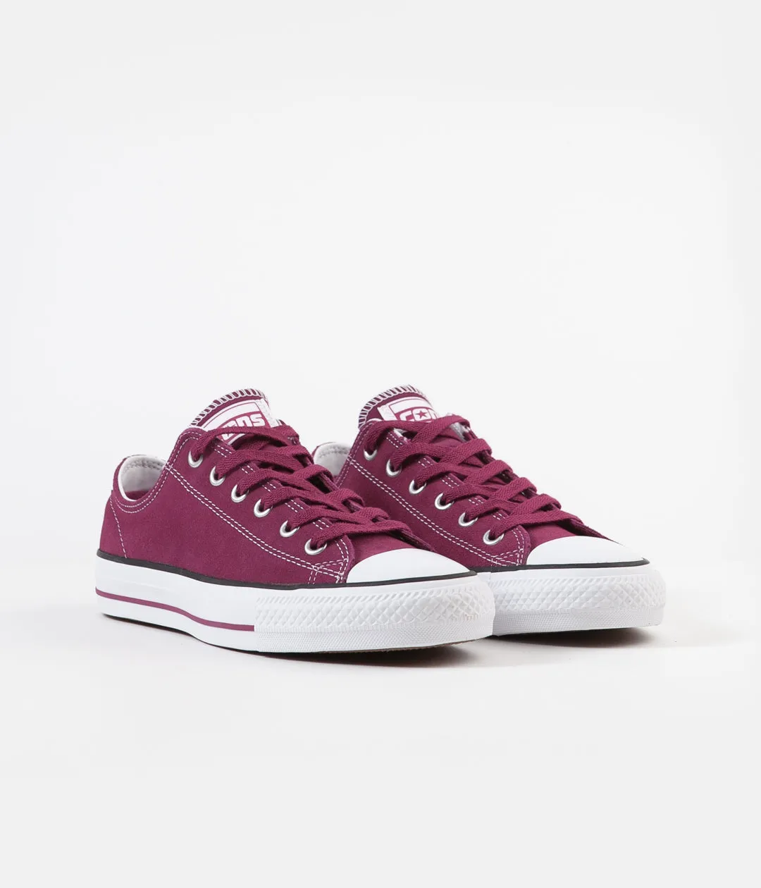 Converse CTAS Pro Ox Shoes - Rose Maroon / White / Rose Maroon