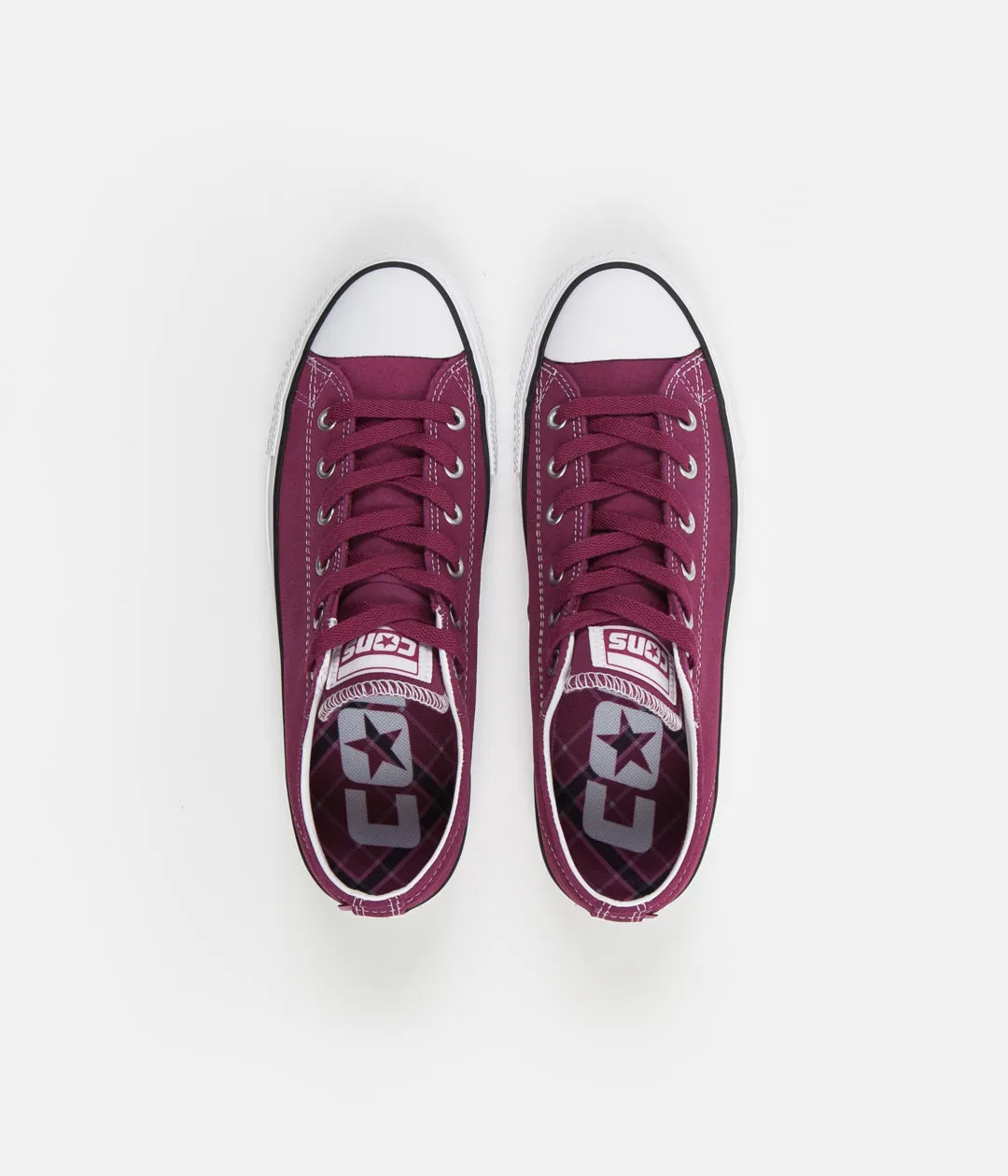Converse CTAS Pro Ox Shoes - Rose Maroon / White / Rose Maroon
