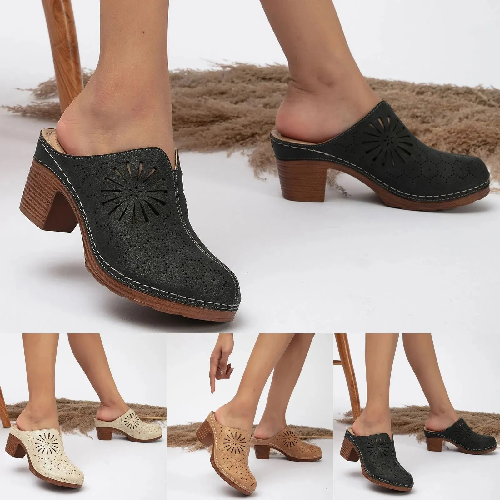Cork Wedge Clogs