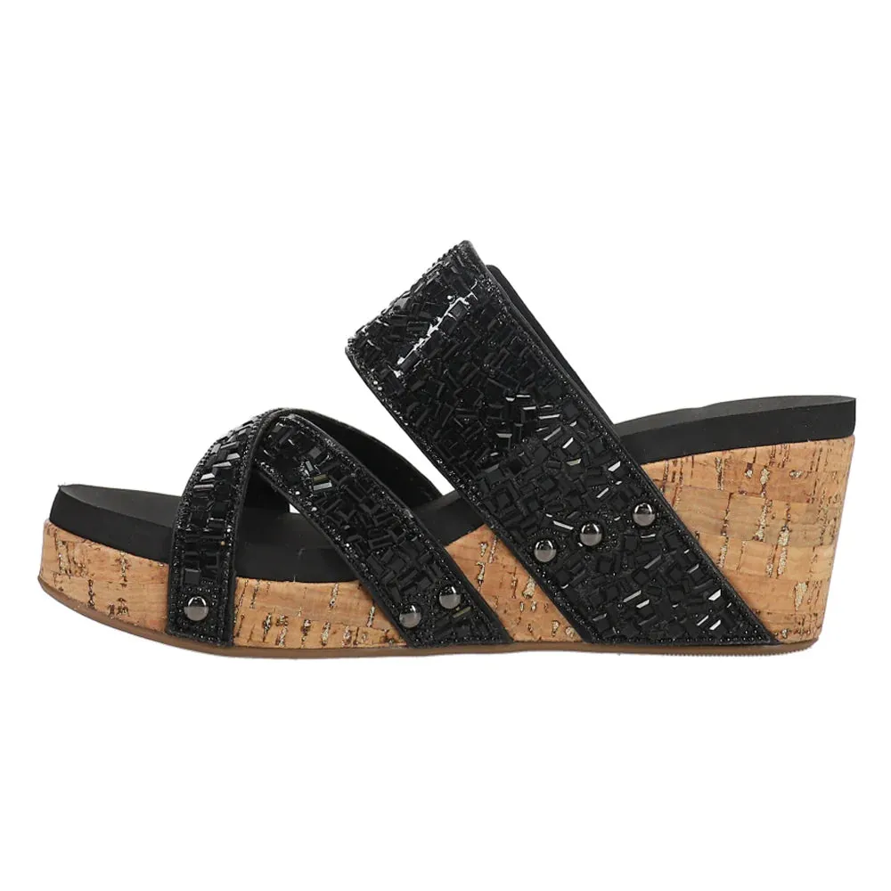 Corkys Sparkler Wedge - Black **NO BOX**