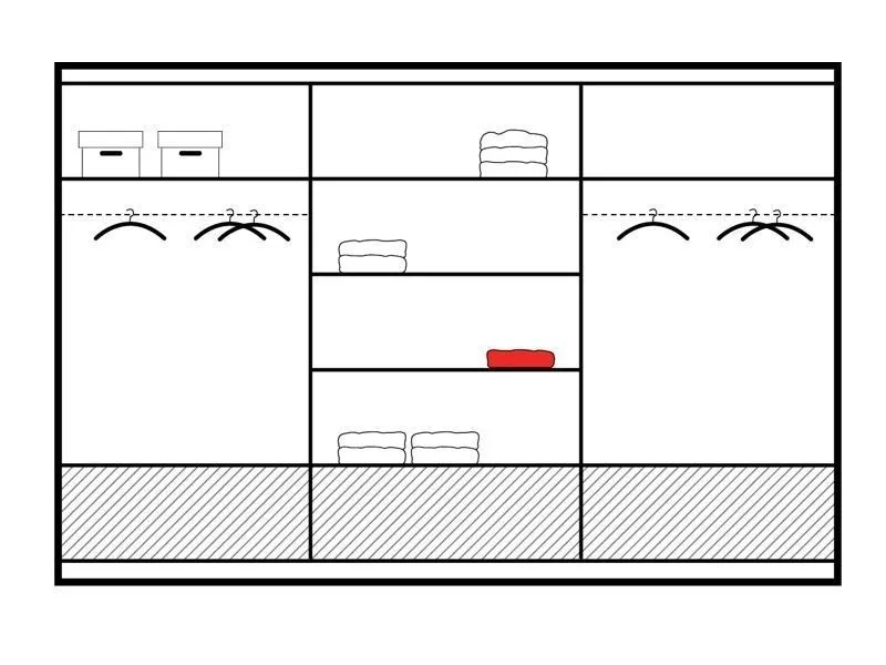 Cornelia 250cm Large High Gloss Sliding Wardrobe -Grey, White, Black