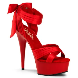 DELIGHT-668 Red Satin Platform Sexy Shoes