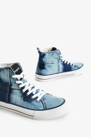 Desigual Beta Travel Patch Denim High Top Sneakers 22WSKD03 New Season AW22