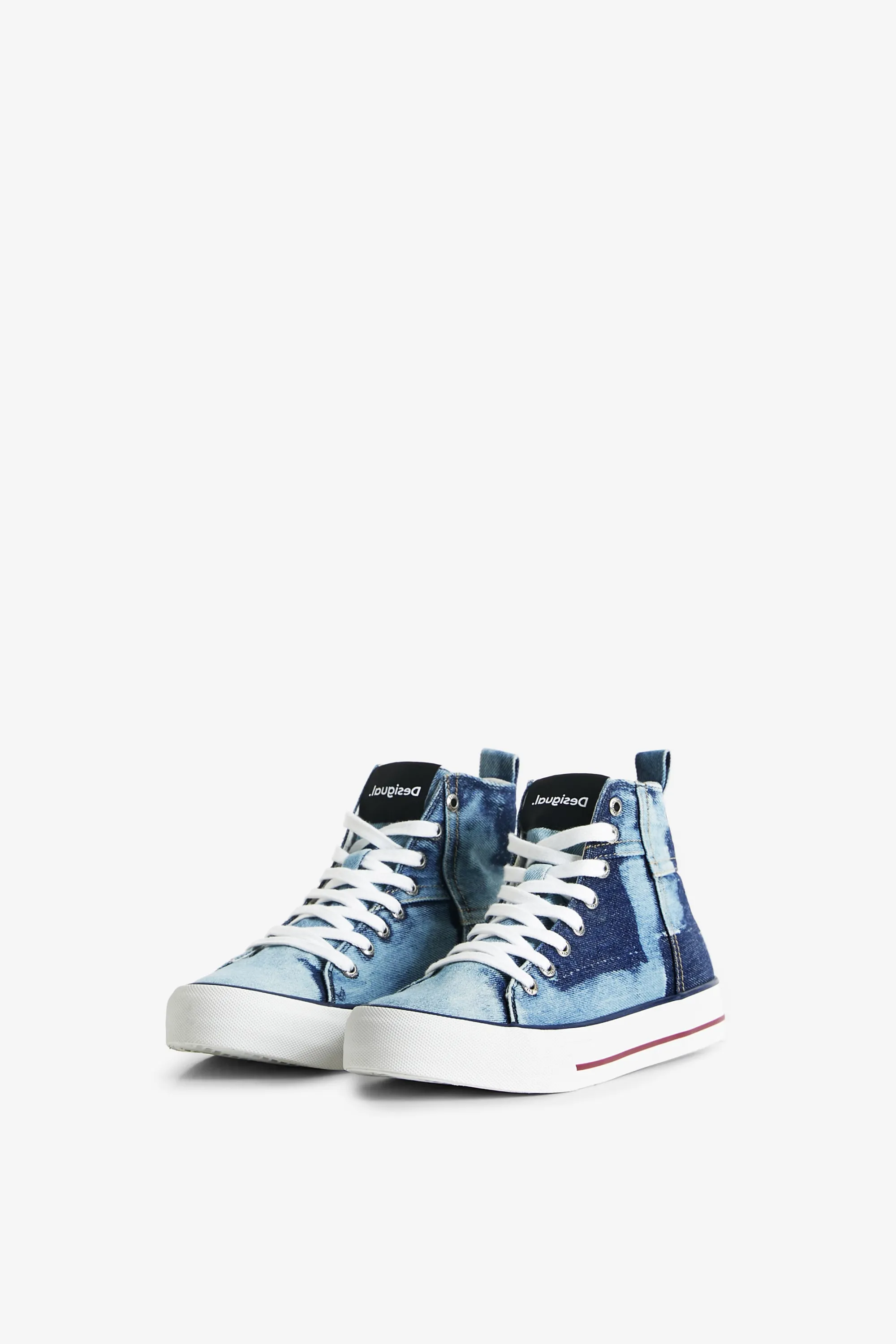 Desigual Beta Travel Patch Denim High Top Sneakers 22WSKD03 New Season AW22
