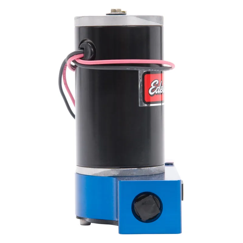 Edelbrock Quite-Flo Electric Fuel Pump 120 gph at 6.5 psi Preset 3/8" NPT Inlet/Outlet Aluminum - Blue Anodize