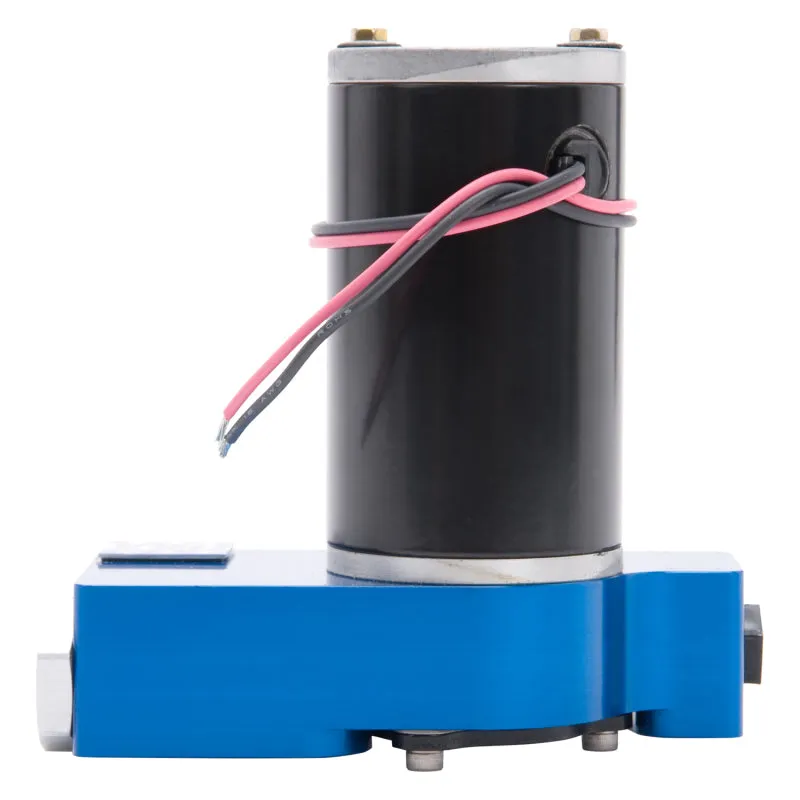 Edelbrock Quite-Flo Electric Fuel Pump 120 gph at 6.5 psi Preset 3/8" NPT Inlet/Outlet Aluminum - Blue Anodize