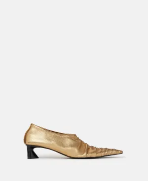 Elsa Ruched Kitten Heel Pumps