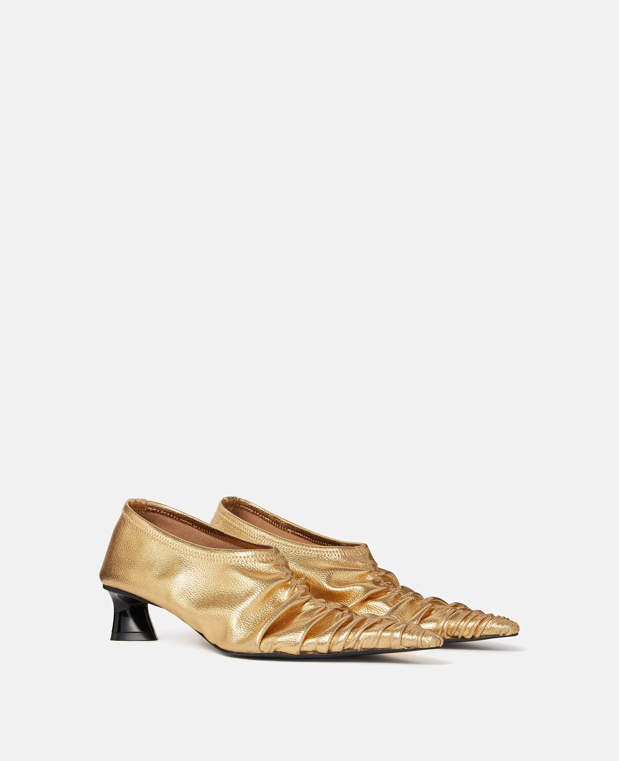 Elsa Ruched Kitten Heel Pumps
