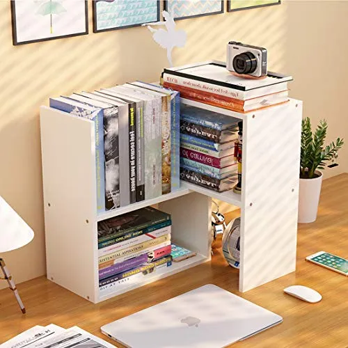 Expandable Wood Desktop Bookshelf Desktop Organizer