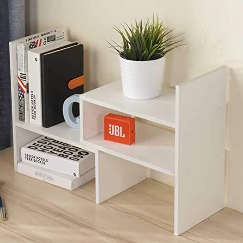 Expandable Wood Desktop Bookshelf Desktop Organizer