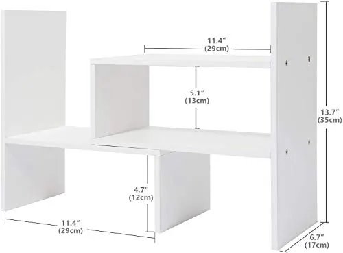Expandable Wood Desktop Bookshelf Desktop Organizer