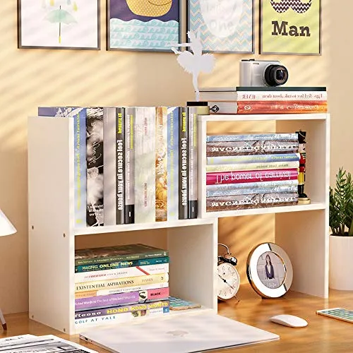 Expandable Wood Desktop Bookshelf Desktop Organizer
