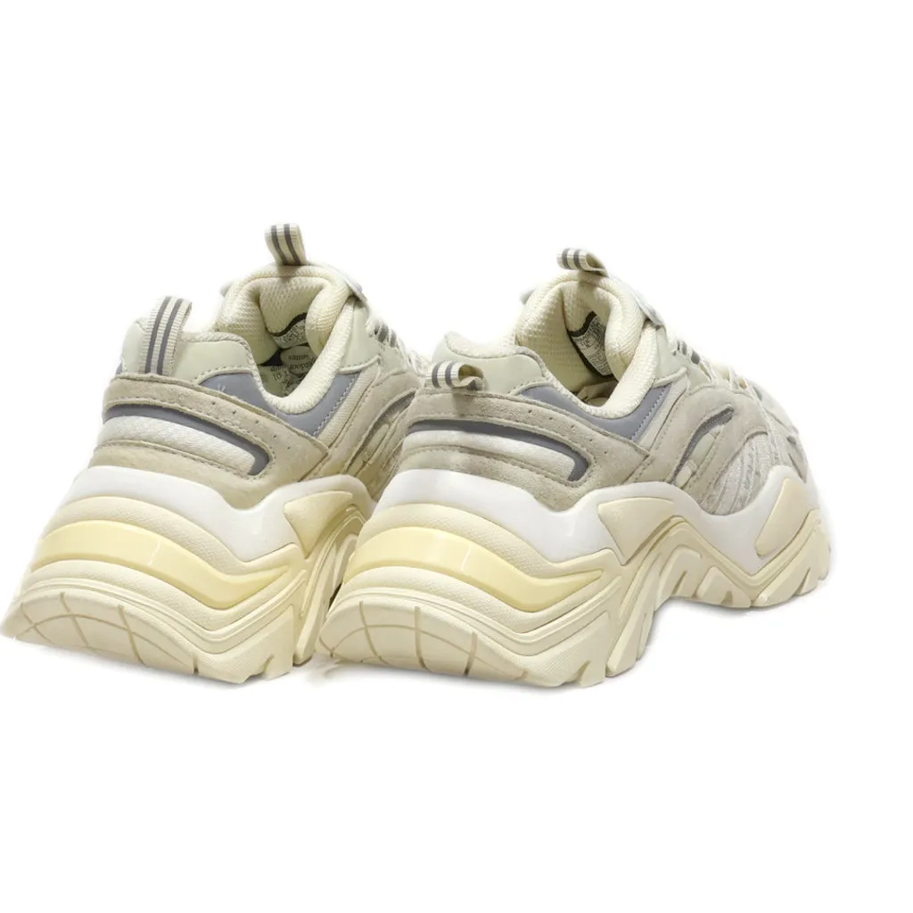 Fila Platform Shoes Leather Beige Colour For Women