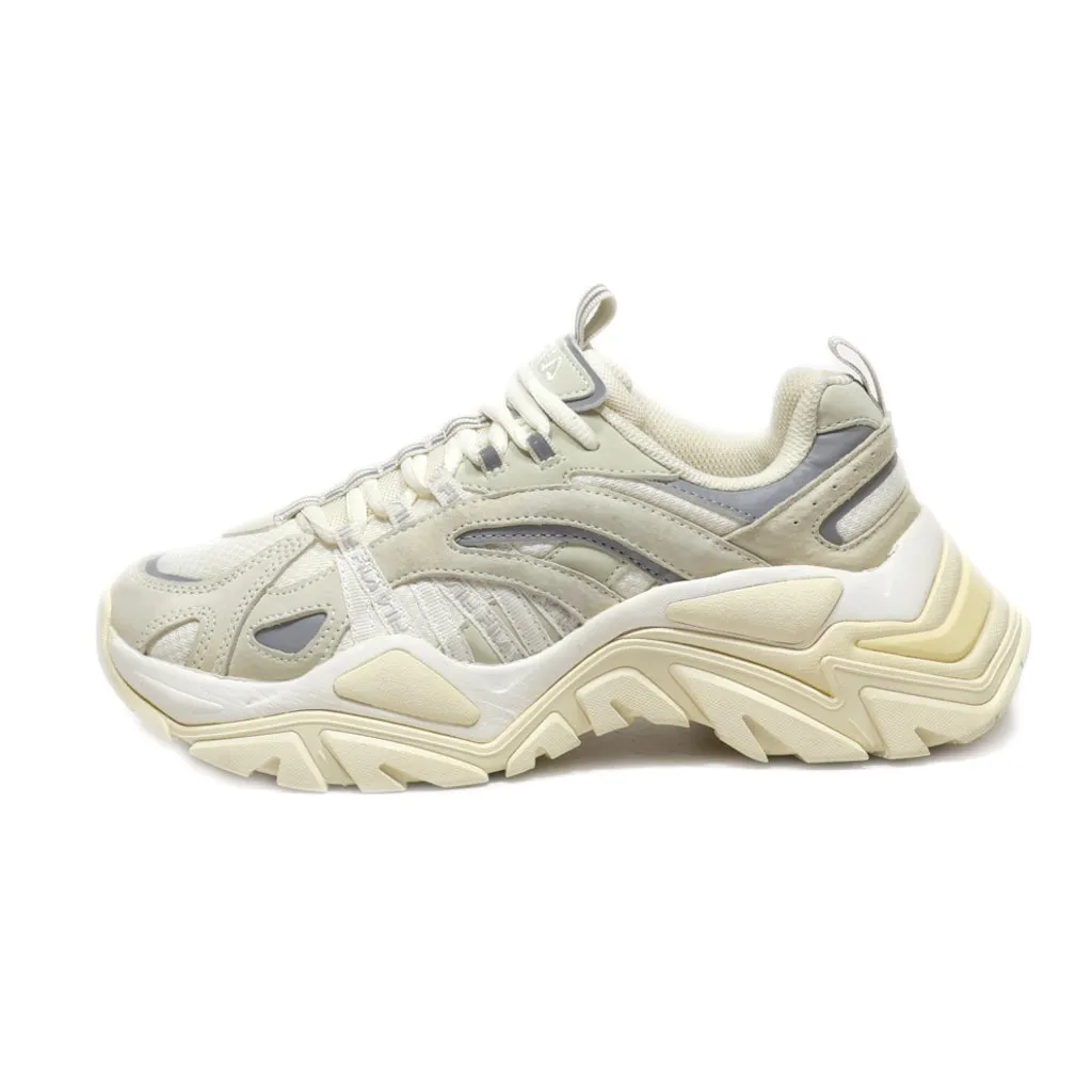 Fila Platform Shoes Leather Beige Colour For Women