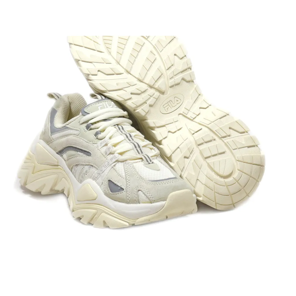 Fila Platform Shoes Leather Beige Colour For Women