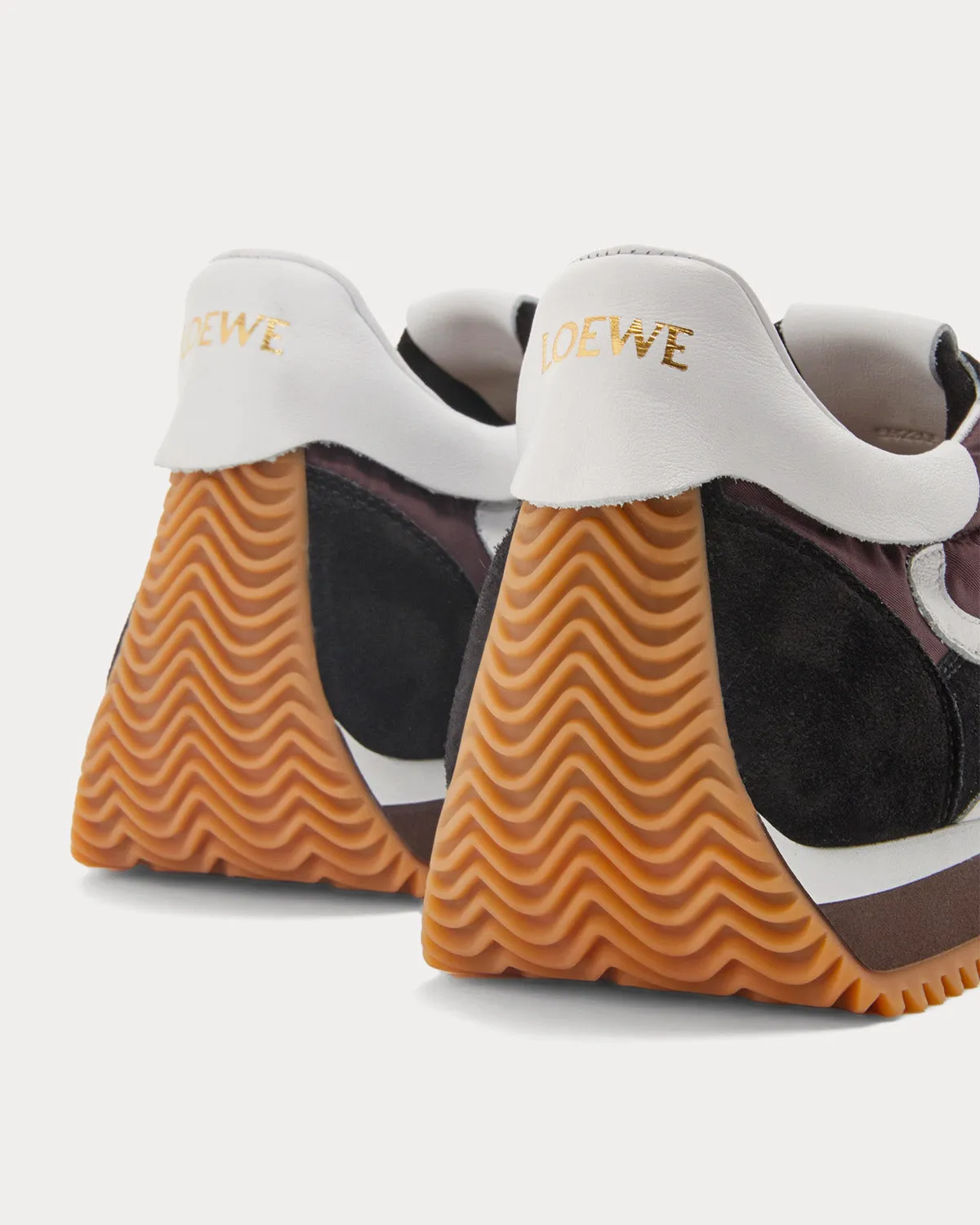 Flow Runner Nylon & Suede Black / Shitake Low Top Sneakers