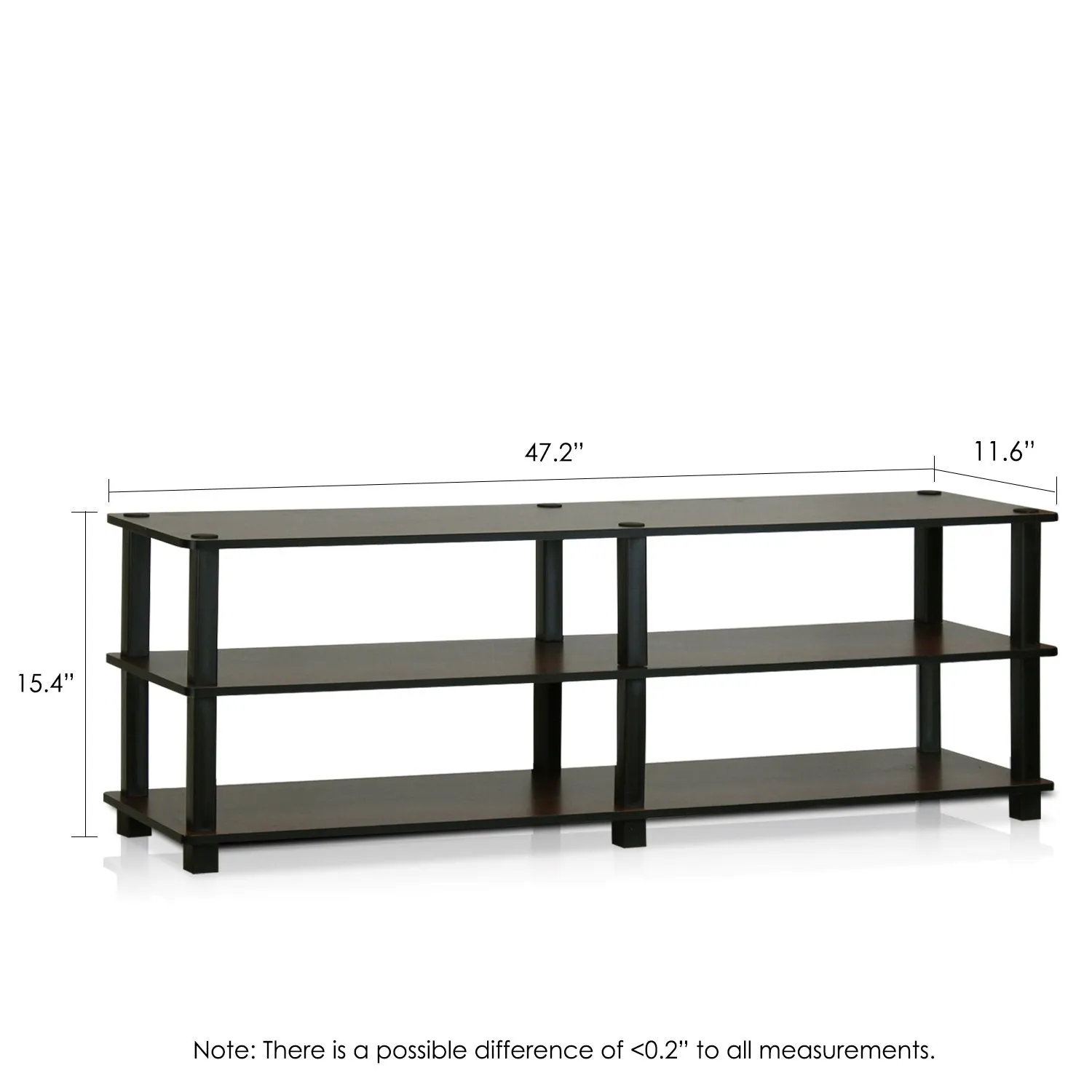 Furinno 3-Tier Wide Shoe Storage Rack 14038DBR/BK