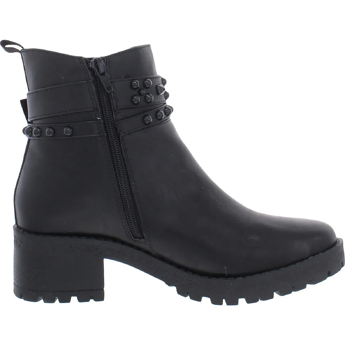 GC Shoes Womens Noe Faux Leather Studded Booties