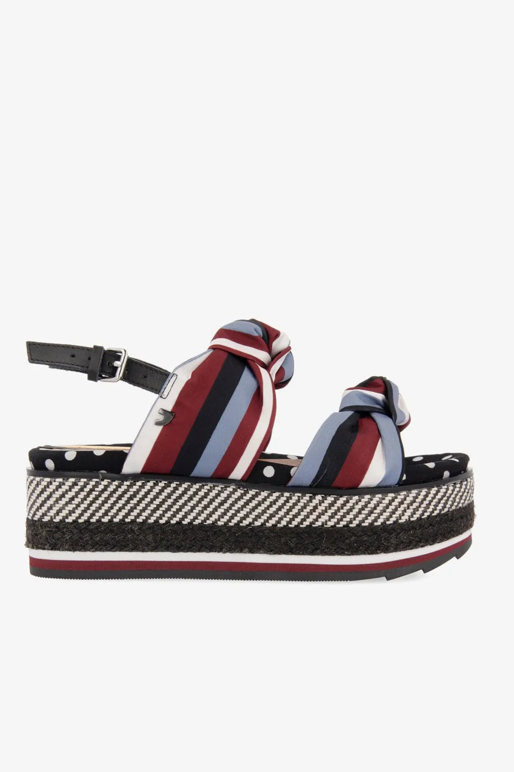 GIOSEPPO XANTHI BLACK PLATFORM SANDAL
