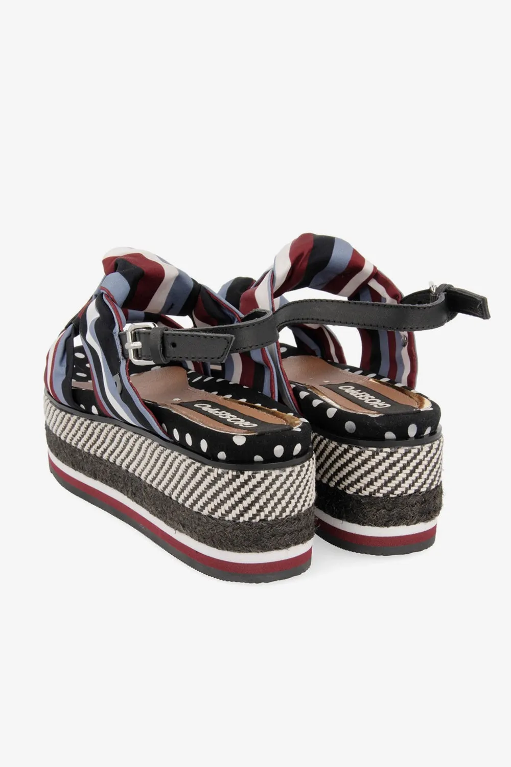 GIOSEPPO XANTHI BLACK PLATFORM SANDAL