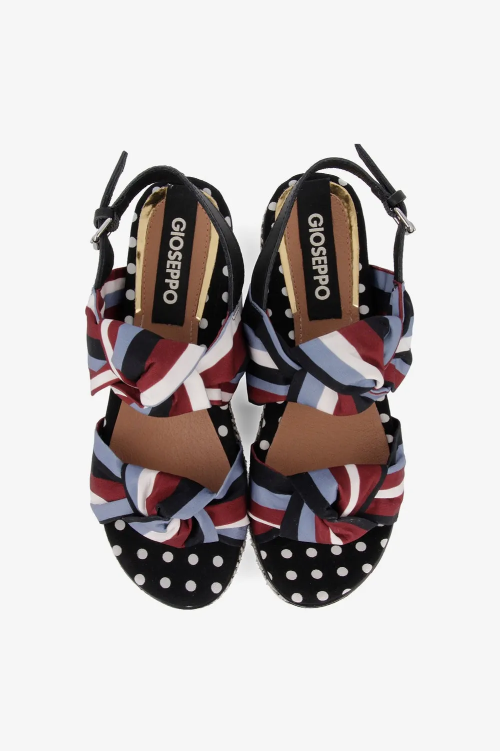 GIOSEPPO XANTHI BLACK PLATFORM SANDAL