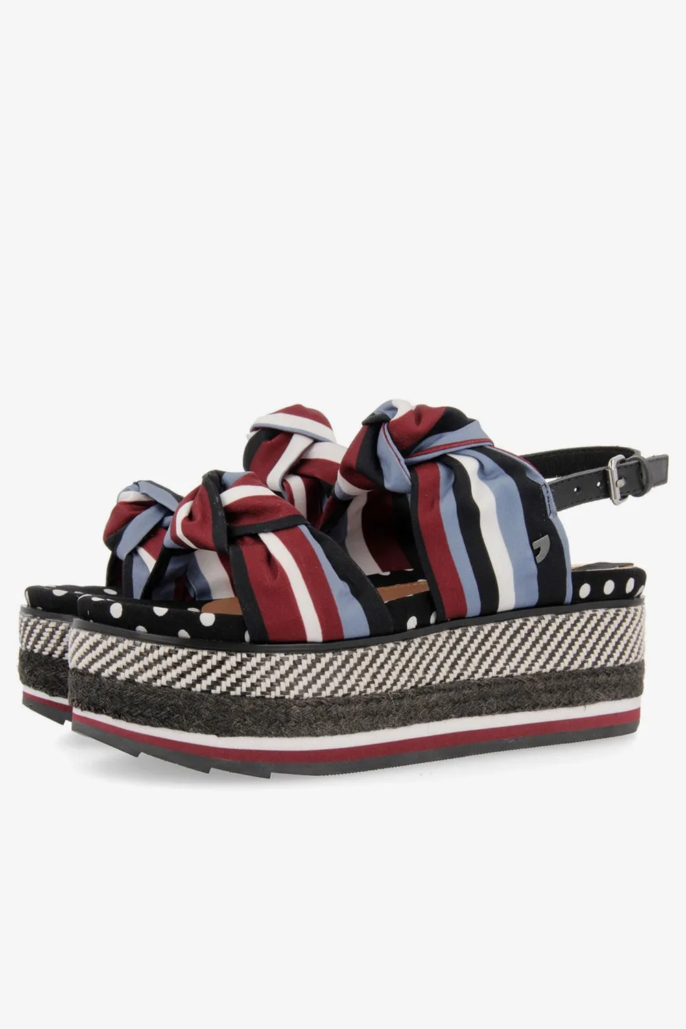 GIOSEPPO XANTHI BLACK PLATFORM SANDAL