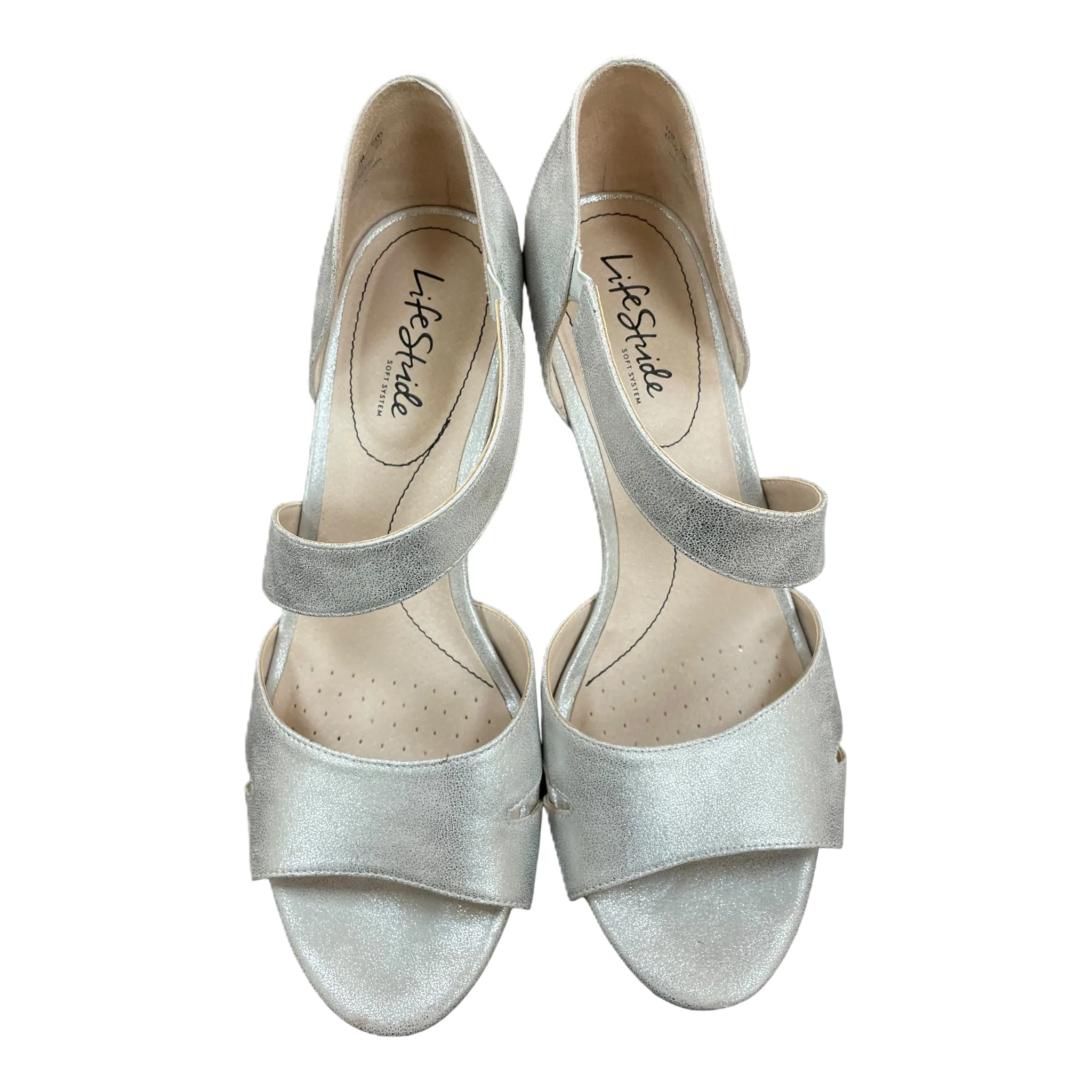 Gold Shoes Heels Platform By Life Stride, Size: 10