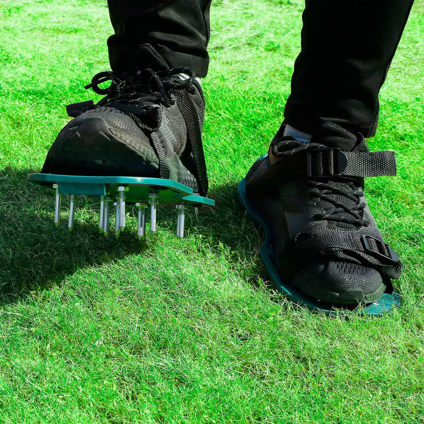 Heavy Duty Lawn Aerator Shoes with Adjustable Straps