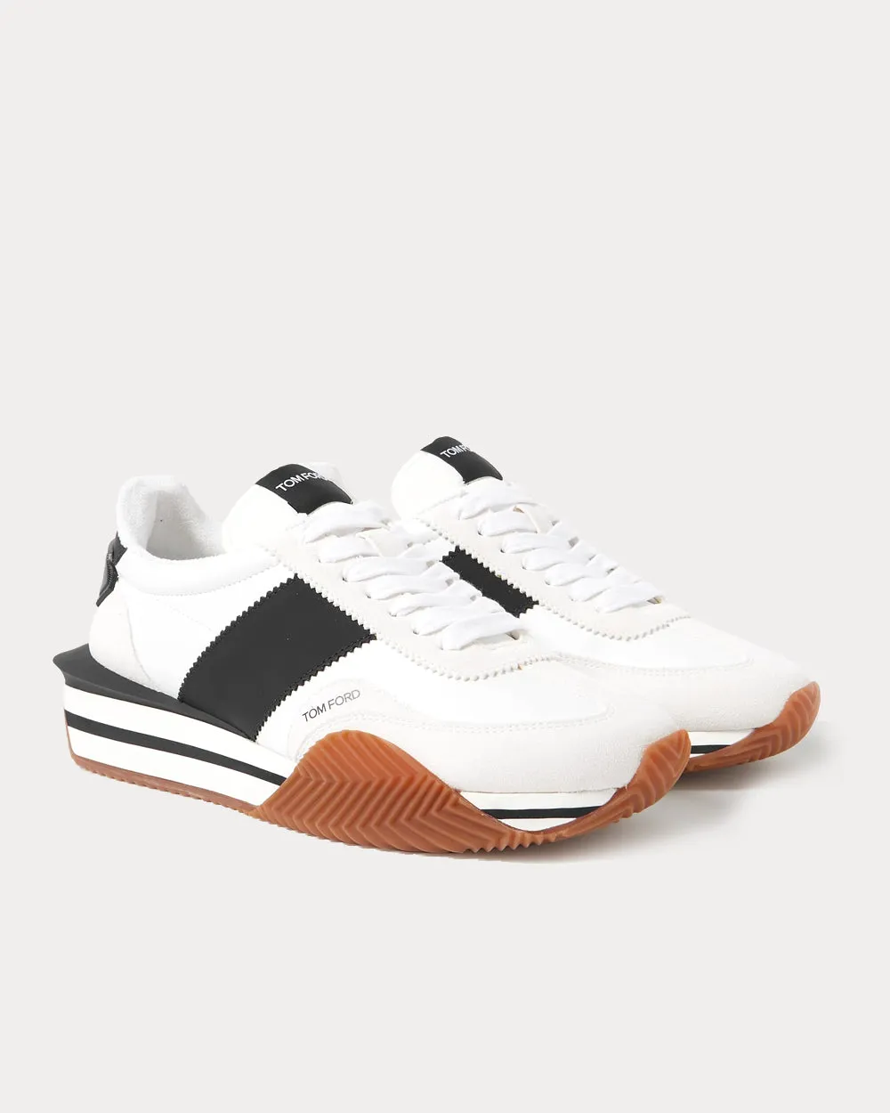 James White & Black Low Top Sneakers