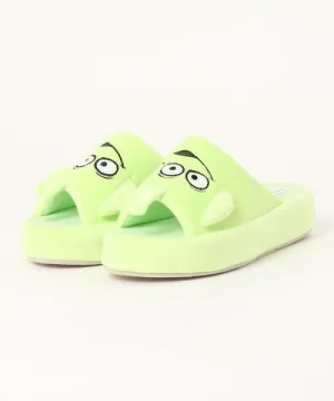 Japan Exclusive - Little Green Men/Alien Fluffy Platform Shoes Sandals For Adults