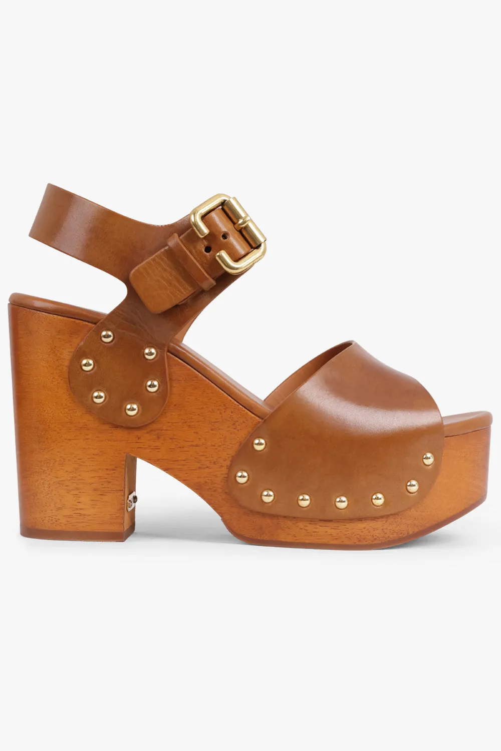 Jeanette 110mm Open Toe Clog | Ginger Brown