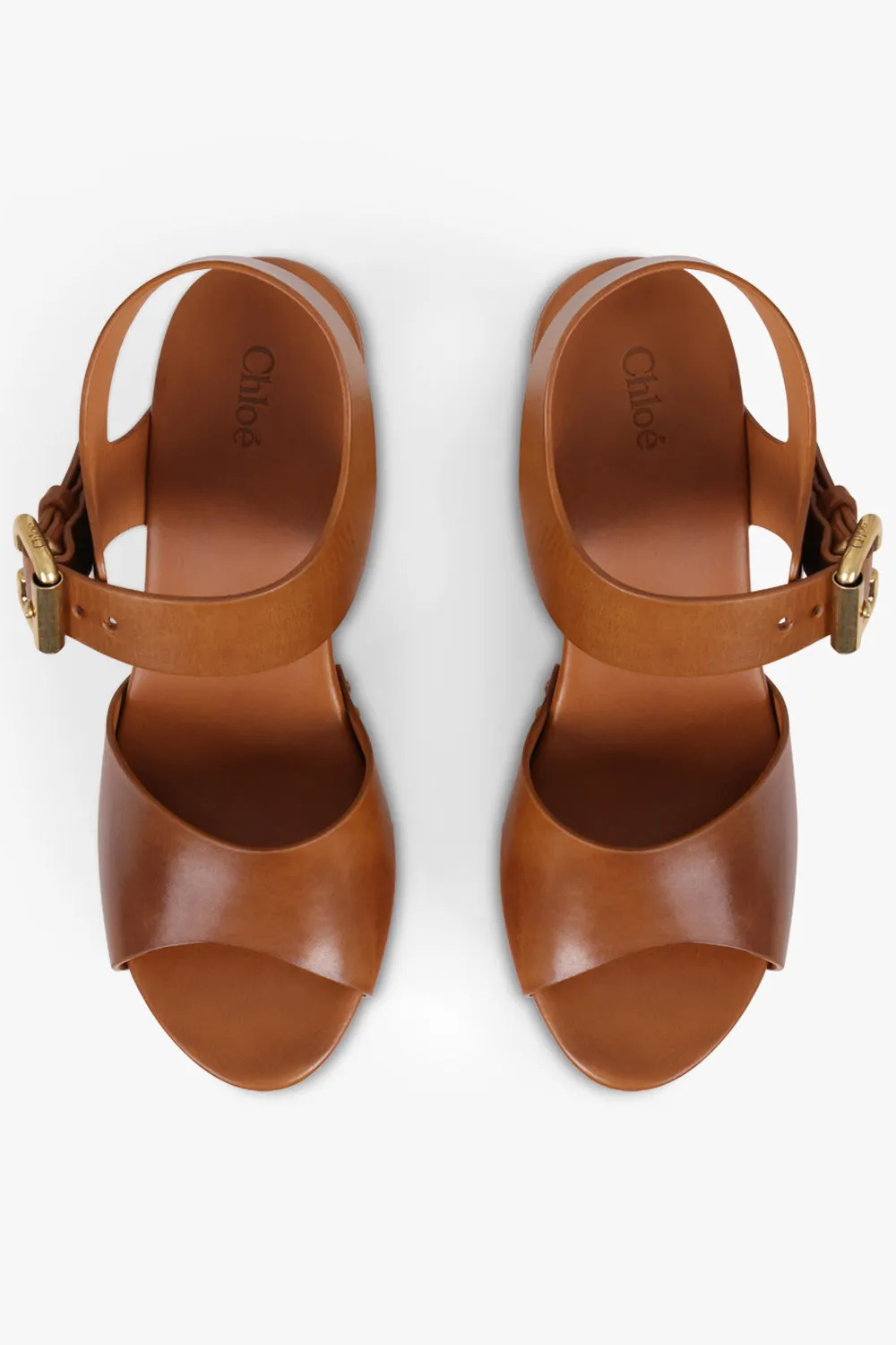 Jeanette 110mm Open Toe Clog | Ginger Brown