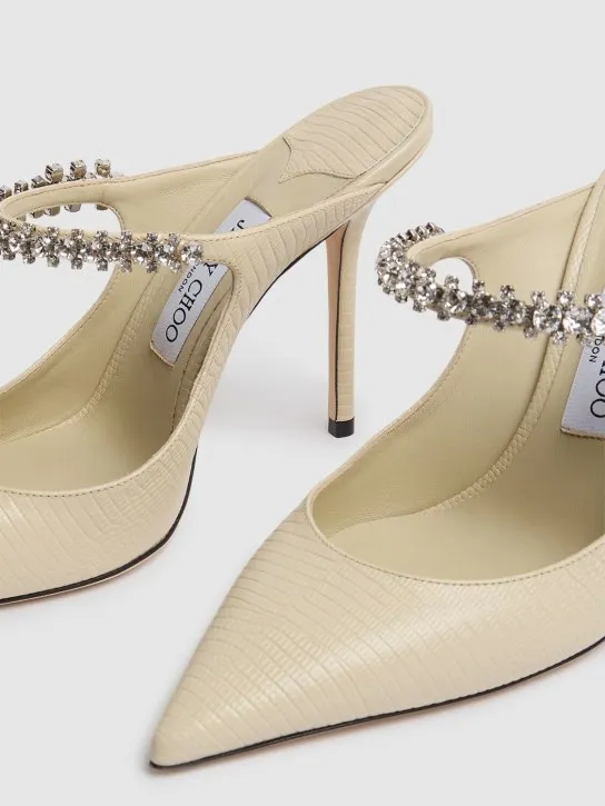 Jimmy Choo   100mm Bling embellished pumps 