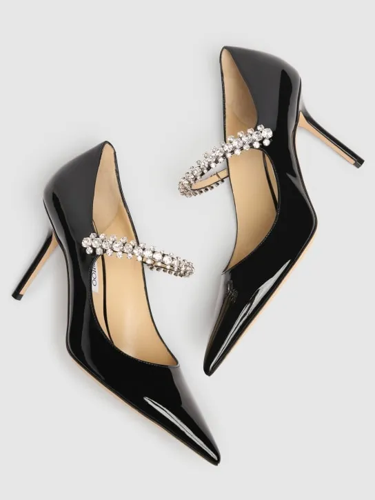 Jimmy Choo   85mm Bling patent leather pumps 