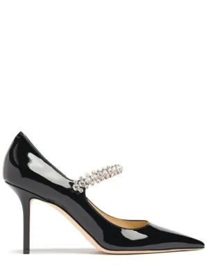 Jimmy Choo   85mm Bling patent leather pumps 