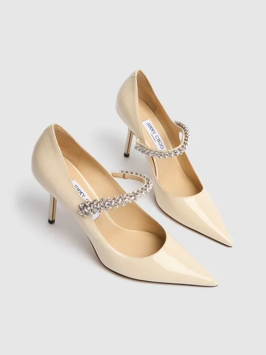 Jimmy Choo   85mm Bling patent leather pumps 