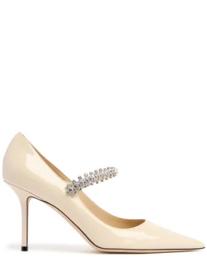 Jimmy Choo   85mm Bling patent leather pumps 