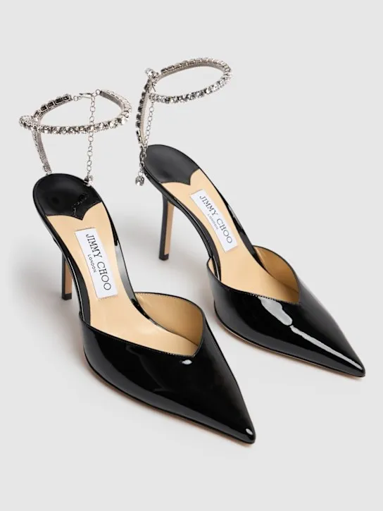 Jimmy Choo   85mm Saeda patent leather pumps 
