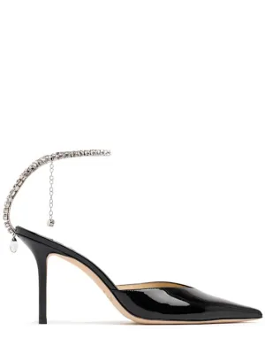 Jimmy Choo   85mm Saeda patent leather pumps 