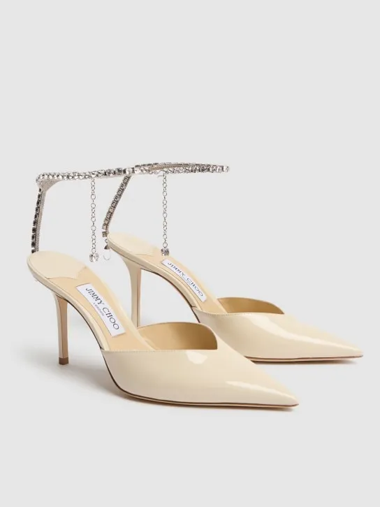 Jimmy Choo   85mm Saeda patent leather pumps 