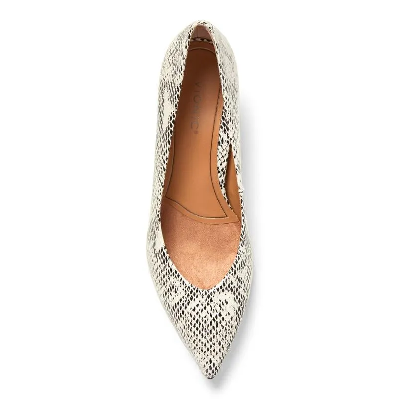 Josie Kitten Heel - Black/White Snake LAST ONE SIZE 5