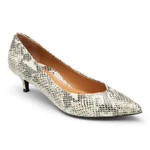 Josie Kitten Heel - Black/White Snake LAST ONE SIZE 5