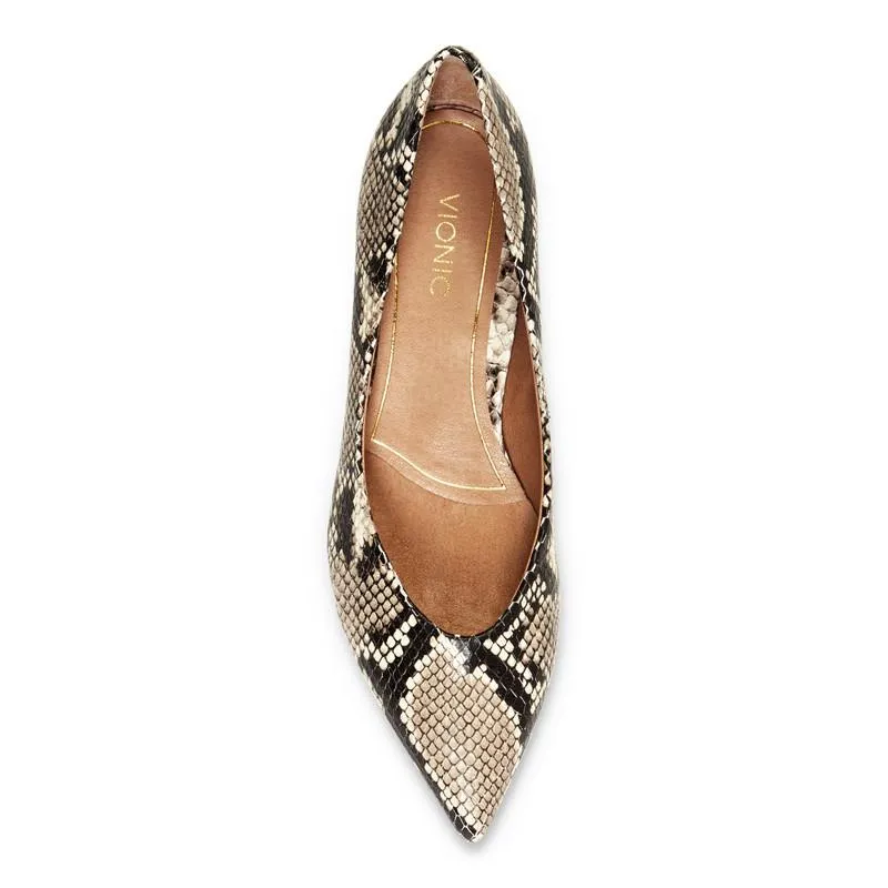 Josie Kitten Heel - Natural Snake LAST ONE SIZE 7.5