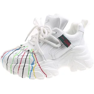 Kora Colorful Paint lines Sneakers - 3 Colors