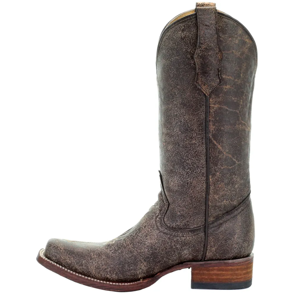 L5042 Embroidery Square Toe Cowboy Boots