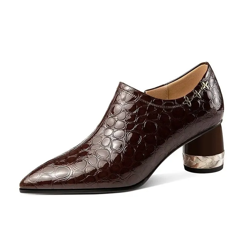 Luxury Exotic Pointed Toe Heeled Pumps