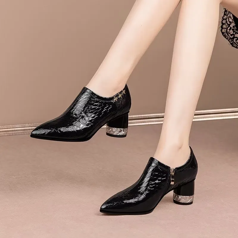 Luxury Exotic Pointed Toe Heeled Pumps