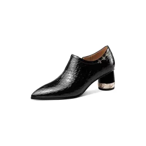 Luxury Exotic Pointed Toe Heeled Pumps