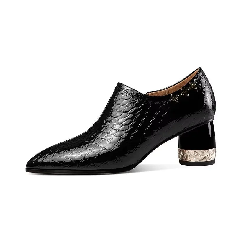 Luxury Exotic Pointed Toe Heeled Pumps