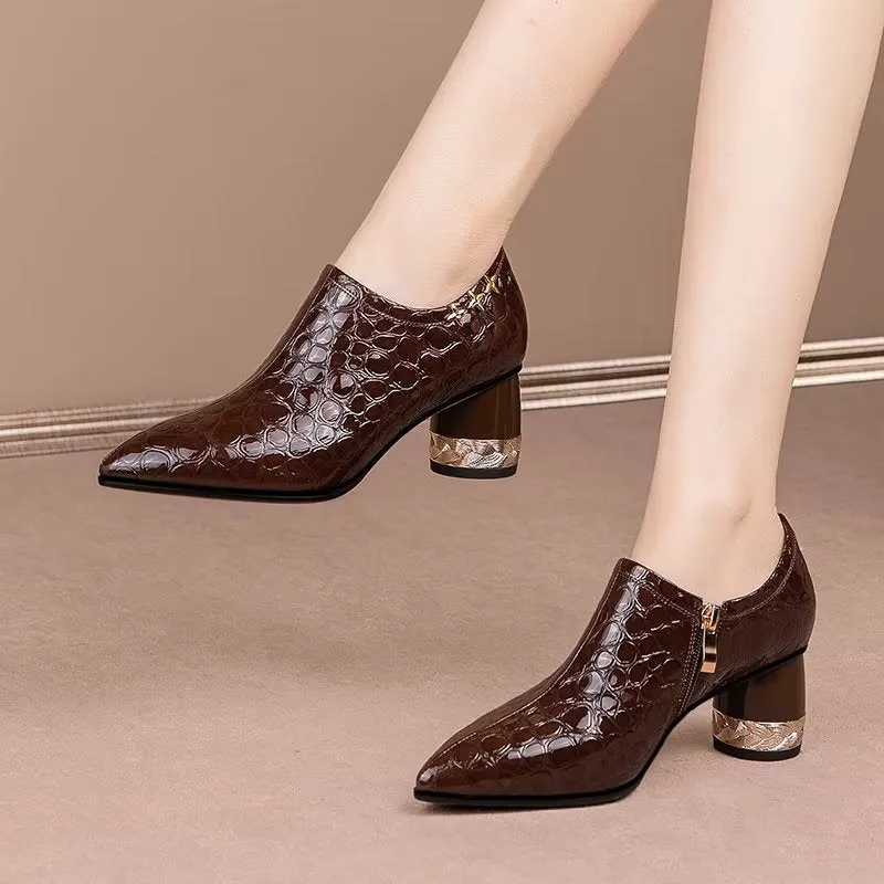 Luxury Exotic Pointed Toe Heeled Pumps